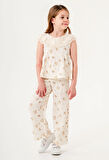 Dantel Yakalı Kız Çocuk Müslin Takım 3831