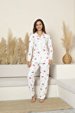 Desenli Kadın Pijama Takımı 14104