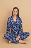Desenli Kadın Pijama Takımı 4000