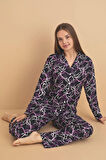 Desenli Kadın Pijama Takımı 4000