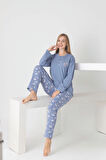Desenli Kadın Pijama Takımı 3101