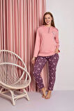 Desenli Kadın Pijama Takımı 3025