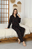 Desenli Kadın Pijama Takımı 3308