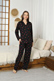 Desenli Kadın Pijama Takımı 3308