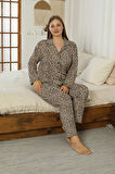Desenli Kadın Pijama Takımı 3399