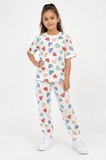 Desenli Kız Çocuk Pijama Takımı 91201