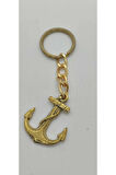 Pirinç Zincirli Çıpa Anahtarlık ( 4 cm )