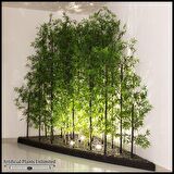 Yapay Bambu Sopası 21 Yapraklı 240cm Yapay Çiçek Bambu Duvarı