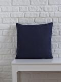 Lacivert Kordonlu 45x45 Kare Kırlent Kılıfı