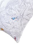 Bahar Temalı Kuş ve Bitki Desenli 35x55 Dikdörtgen Kırlent Kılıfı