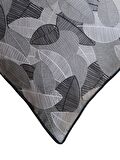 Jakar Gri Renkli Kordonlu Desenli 45x45 Kare Kırlent Kılıfı