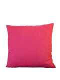 Pembe Renkli Düz 43x43 Kare Kırlent Kılıfı
