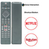 PHILIPS PH-V1 / RC4154403/ 01R(HPH238) NETFLIX-RAKUTEN TV TUŞLU SES KOMUTLU  LCD LED TV KUMANDASI