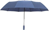 LED Işıklı Otomatik Katlanabilir Şemsiye – Mavi, Rüzgara Dayanıklı, Su Geçirmez