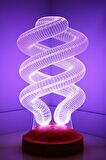 Sevgilambası 3 Boyutlu 3D Helezon Led Lamba