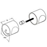 Kale Metal Topuz Kol Cam Kapı Kolu