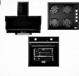 Alpina Siyah Statik Cam Ankastre Set