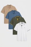 Buratti Pamuklu Regular Fit Düğmeli Polo Yaka 4'lü Paket T Shirt Erkek POLO YAKA T SHİRT 590211827S4