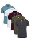 Buratti Pamuklu Regular Fit Düğmeli Polo Yaka 5'li Paket T Shirt Erkek T SHİRT 590211827S5