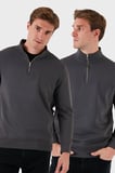 Buratti Pamuklu Regular Fit Dik Yaka 2'li Paket Sweat Erkek SWEAT 59052592S2