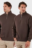Buratti Pamuklu Regular Fit Dik Yaka 2'li Paket Sweat Erkek SWEAT 59052592S2