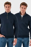 Buratti Pamuklu Regular Fit Dik Yaka 2'li Paket Sweat Erkek SWEAT 59052592S2