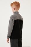 Lela Yumuşak Dokulu Yarım Fermuarlı Renk Bloklu Dik Yaka Unisex Çocuk 2'li Paket Polar POLAR 5905004S2