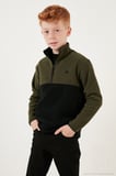 Lela Yumuşak Dokulu Yarım Fermuarlı Renk Bloklu Dik Yaka Unisex Çocuk 2'li Paket Polar POLAR 5905004S2