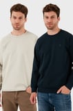 Buratti Streç Pamuklu Relaxed Fit Bisiklet Yaka 2'li Paket Sweat Erkek SWEAT 5901210S2
