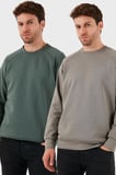 Buratti Streç Pamuklu Relaxed Fit Bisiklet Yaka 2'li Paket Sweat Erkek SWEAT 5901210S2