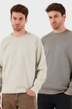 Buratti Streç Pamuklu Relaxed Fit Bisiklet Yaka 2'li Paket Sweat Erkek SWEAT 5901210S2