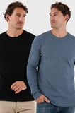 Buratti Pamuklu Bisiklet Yaka Normal Kalıp Basic 2'li Paket Sweat Erkek SWEAT 5905073S2