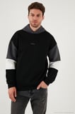 Buratti Pamuklu Relaxed Fit Kapüşonlu İçi Tüylü Yumuşak Şardonlu 2' li Paket Sweat Erkek SWEAT 5905299S2
