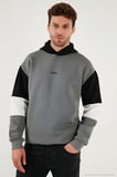 Buratti Pamuklu Relaxed Fit Kapüşonlu İçi Tüylü Yumuşak Şardonlu 2' li Paket Sweat Erkek SWEAT 5905299S2
