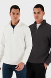 Buratti Pamuklu Regular Fit Yarım Fermuarlı Dik Yaka 2'li Paket Sweat Erkek SWEAT 5905716S2