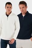 Buratti Pamuklu Regular Fit Yarım Fermuarlı Dik Yaka 2'li Paket Sweat Erkek SWEAT 5905716S2