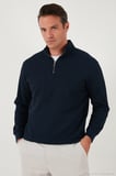 Buratti Pamuklu Regular Fit Yarım Fermuarlı Dik Yaka 2'li Paket Sweat Erkek SWEAT 5905716S2