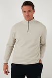 Buratti Pamuklu Regular Fit Yarım Fermuarlı Dik Yaka 2'li Paket Sweat Erkek SWEAT 5905716S2