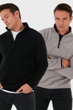 Buratti Slim Fit Yarım Fermuarlı Dik Yaka Soğuk Geçirmez 2'li Paket Polar Erkek POLAR 5906003S2