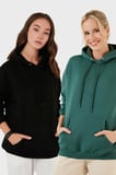 Lela Regular Fit Pamuklu Kapüşonlu Yaka Şardonlu Kışlık 2'li Paket Sweat Bayan SWEAT 5863854S2