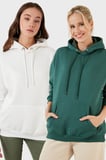 Lela Regular Fit Pamuklu Kapüşonlu Yaka Şardonlu Kışlık 2'li Paket Sweat Bayan SWEAT 5863854S2