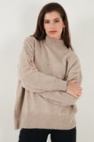 Lela Oversize Fit Balıkçı Yaka Yumuşak Dokulu 2'li Paket Triko Kazak Bayan KAZAK 680KZ00469S2
