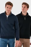 Buratti Pamuklu Regular Fit Dik Yaka 2'li Paket Sweat Erkek SWEAT 59052592S2