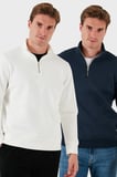 Buratti Pamuklu Regular Fit Dik Yaka 2'li Paket Sweat Erkek SWEAT 59052592S2