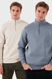 Buratti Pamuklu Regular Fit Dik Yaka 2'li Paket Sweat Erkek SWEAT 59052592S2