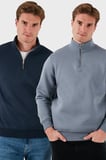 Buratti Pamuklu Regular Fit Dik Yaka 2'li Paket Sweat Erkek SWEAT 59052592S2