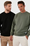 Buratti Regular Fit Bisiklet Yaka Şardonlu 2'li Paket Sweat Erkek SWEAT 5905255S2