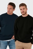 Buratti Regular Fit Bisiklet Yaka Şardonlu 2'li Paket Sweat Erkek SWEAT 5905255S2
