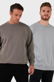 Buratti Regular Fit Bisiklet Yaka Şardonlu 2'li Paket Sweat Erkek SWEAT 5905255S2