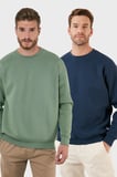 Buratti Regular Fit Bisiklet Yaka Şardonlu 2'li Paket Sweat Erkek SWEAT 5905255S2